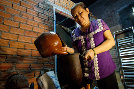 Coffee in a clay pot